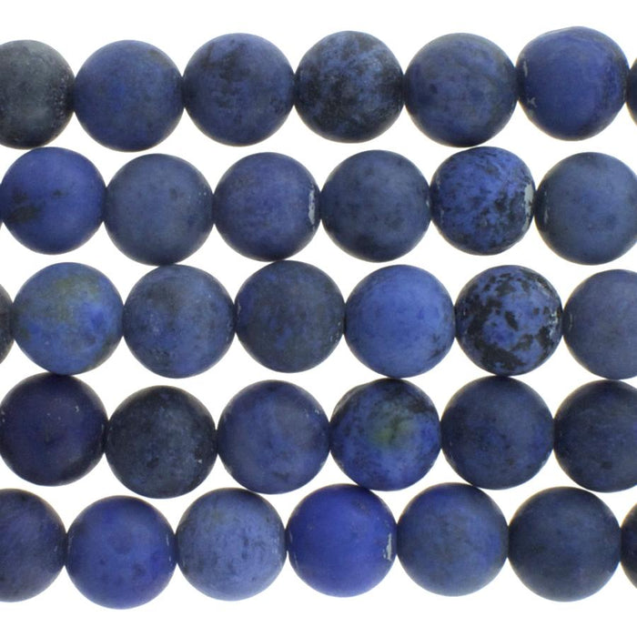 MATTE Sunset Dumortierite 6mm Round 15-16 Inch