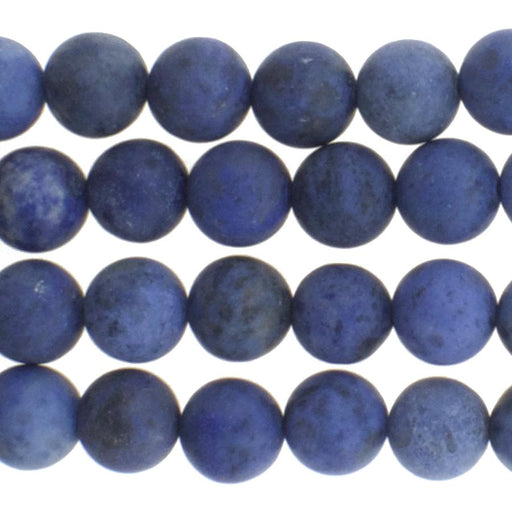 MATTE Sunset Dumortierite 8mm Round 15-16 Inch