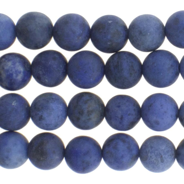 MATTE Sunset Dumortierite 8mm Round 15-16 Inch