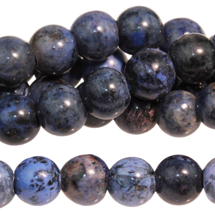 Sunset Dumortierite 8mm Large Hole Round 8-Inch