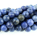 Sunset Dumortierite 8mm Large Hole Faceted Round 8-Inch