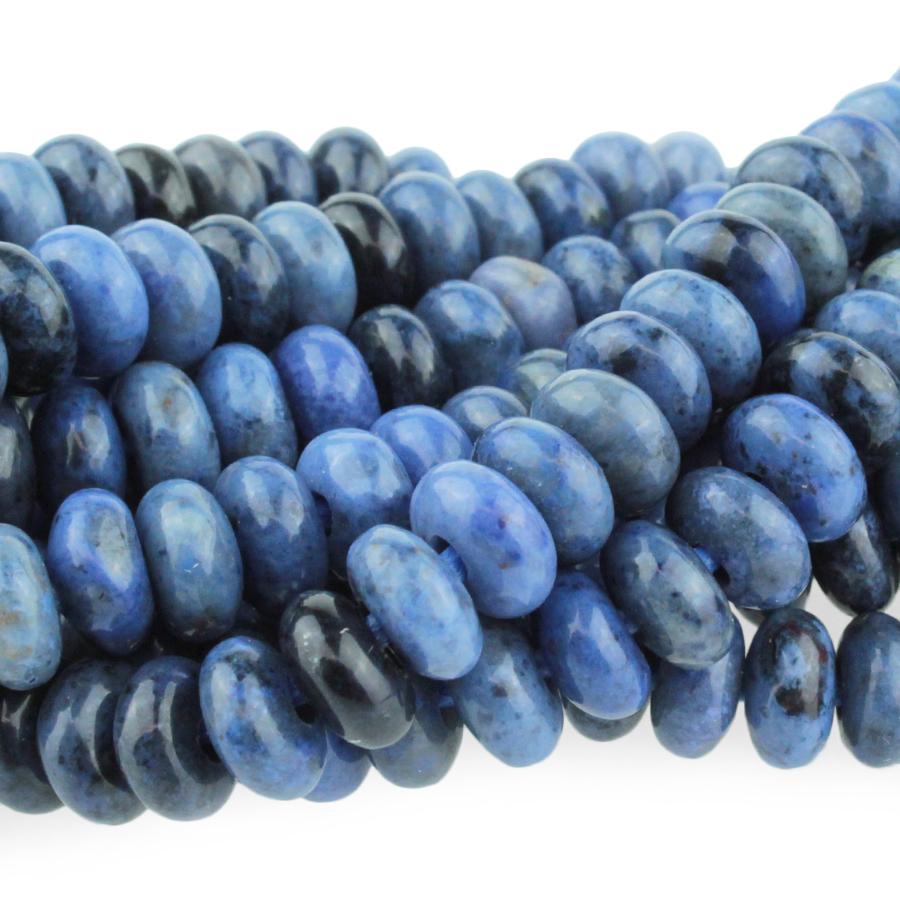 Sunset Dumortierite 8mm Large Hole Rondelle 8-Inch