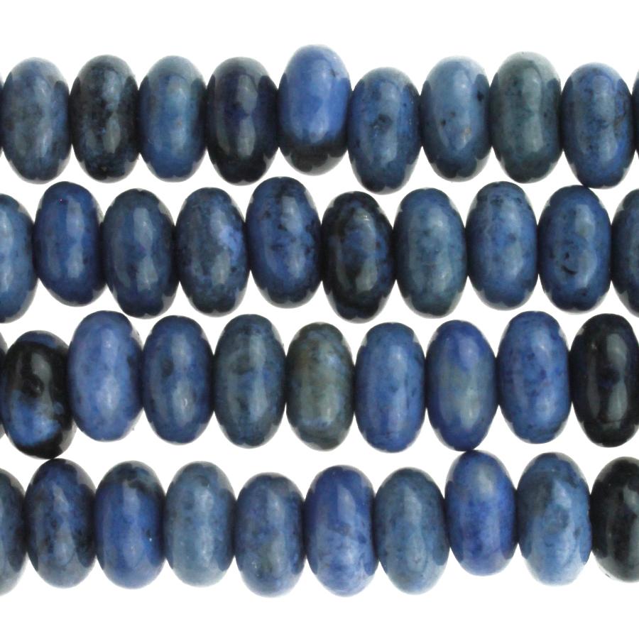 Sunset Dumortierite 8mm Large Hole Rondelle 8-Inch