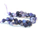 MATTE Purple Sardonyx (dyed) 8mm Star Cut Round 15-16 Inch