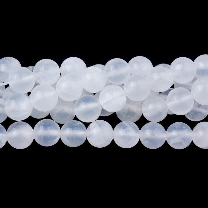 Selenite 10mm Round A Grade 15-16 Inch