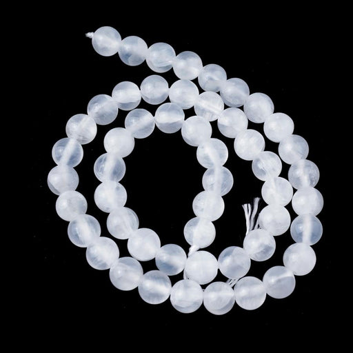 Selenite 8mm Round A Grade 15-16 Inch