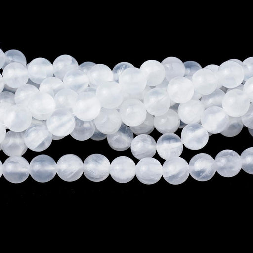 Selenite 8mm Round A Grade 15-16 Inch