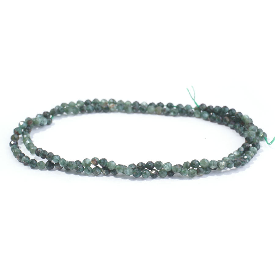 Seraphinite 2mm Round Faceted A Grade - 15-16 Inch