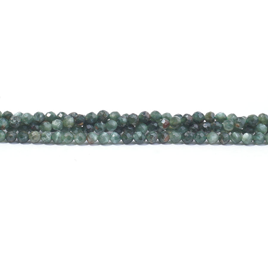 Seraphinite 2mm Round Faceted A Grade - 15-16 Inch