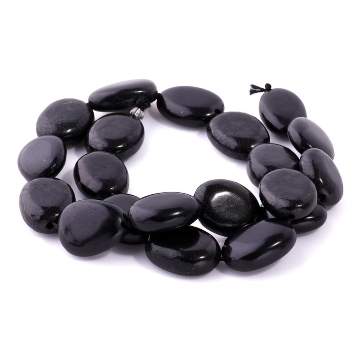 Shungite 15x20mm Oval - 15-16 Inch