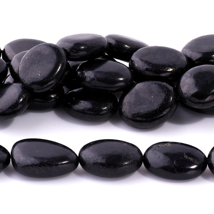 Shungite 15x20mm Oval - 15-16 Inch