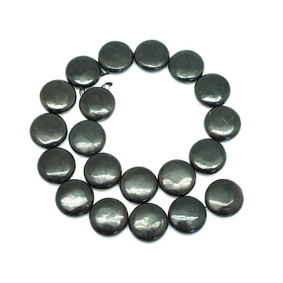 Shungite 20mm Coin - 15-16 Inch