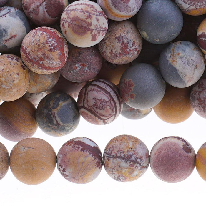 MATTE Sonora Jasper 10mm Round 15-16 Inch