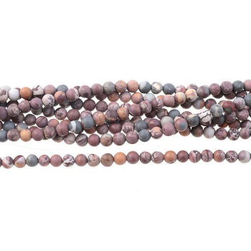 MATTE Sonora Jasper 4mm Round 15-16 Inch