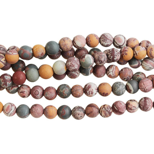 MATTE Sonora Jasper 6mm Round 15-16 Inch