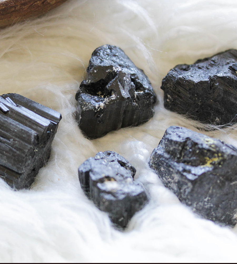 Black Tourmaline Rough Medium Nugget Specimen 20-30x30-40mm (25-55 grams) - DS ROCK SHOP