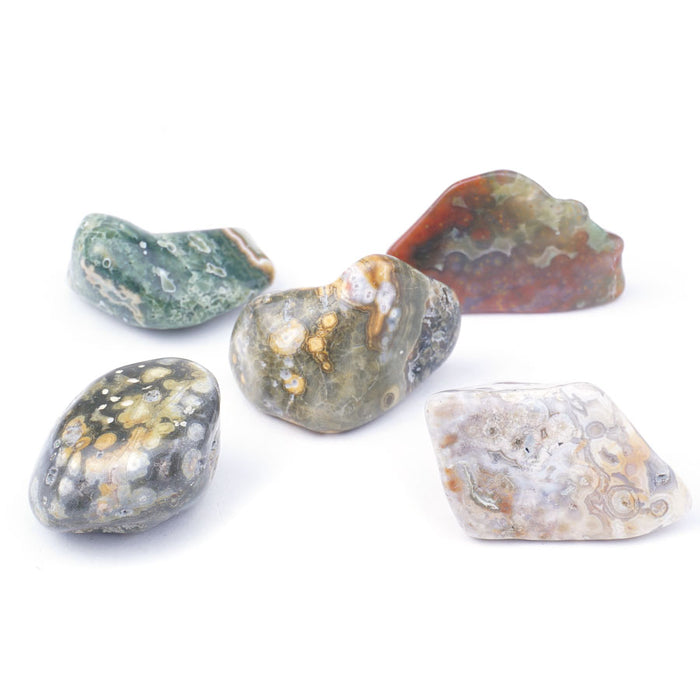 Ocean Jasper 5 Piece Small Nugget Specimens 20x40mm (90-115 grams) - DS ROCK SHOP