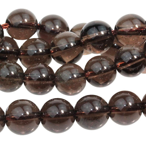 Smoky Quartz 8mm Round 15-16 Inch