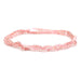 Strawberry Quartz Faceted, Banded 3mm Round -