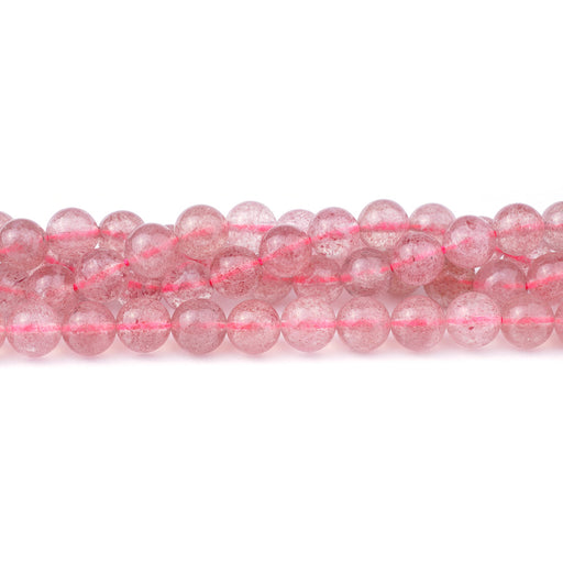 Strawberry Quartz 8mm Natural Round Ice - 15-16 Inch