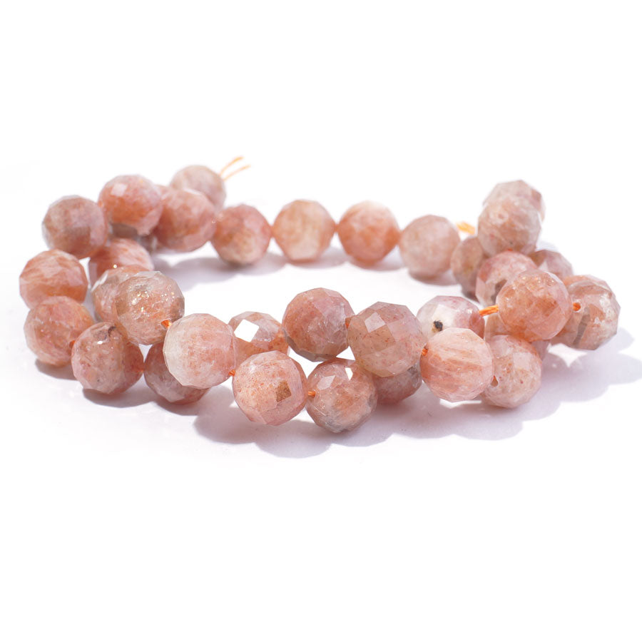Golden Sunstone 10mm Round Faceted A Grade - 15-16 Inch