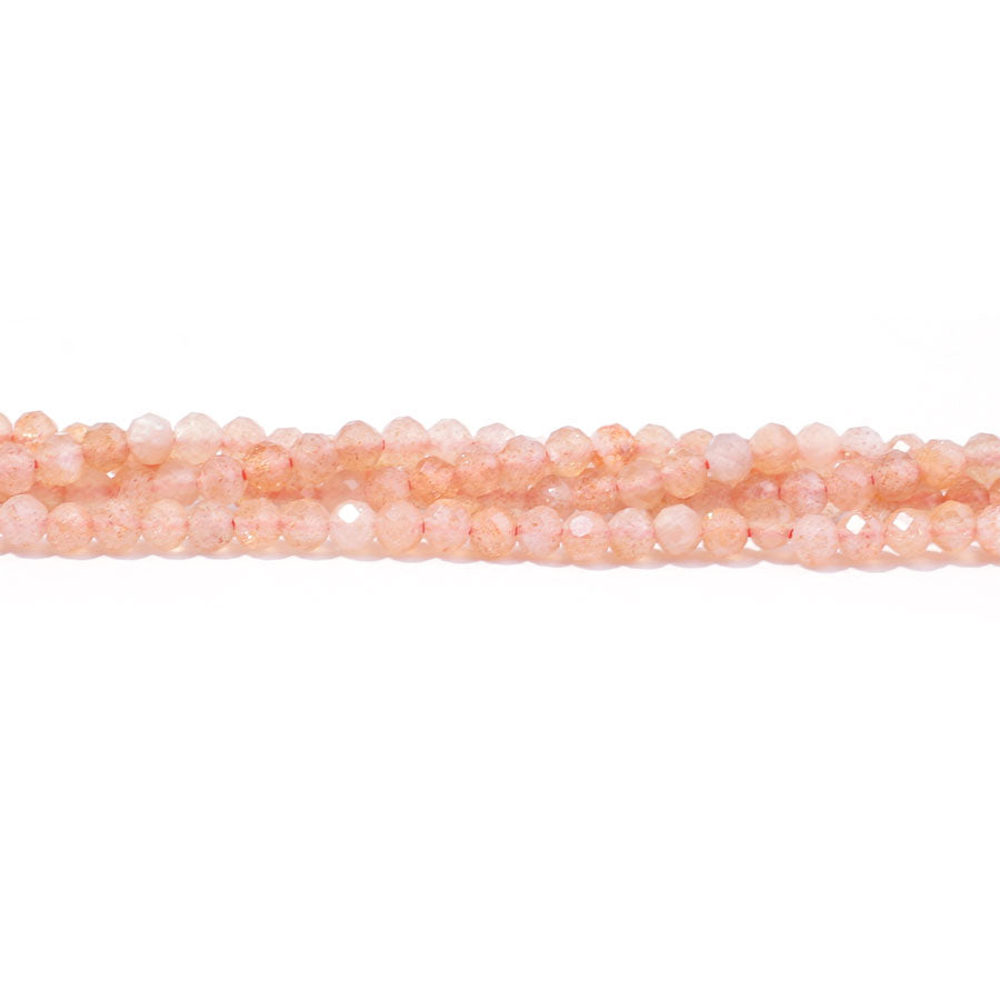 Golden Sunstone 3mm Round Faceted AA Grade - 15-16 Inch