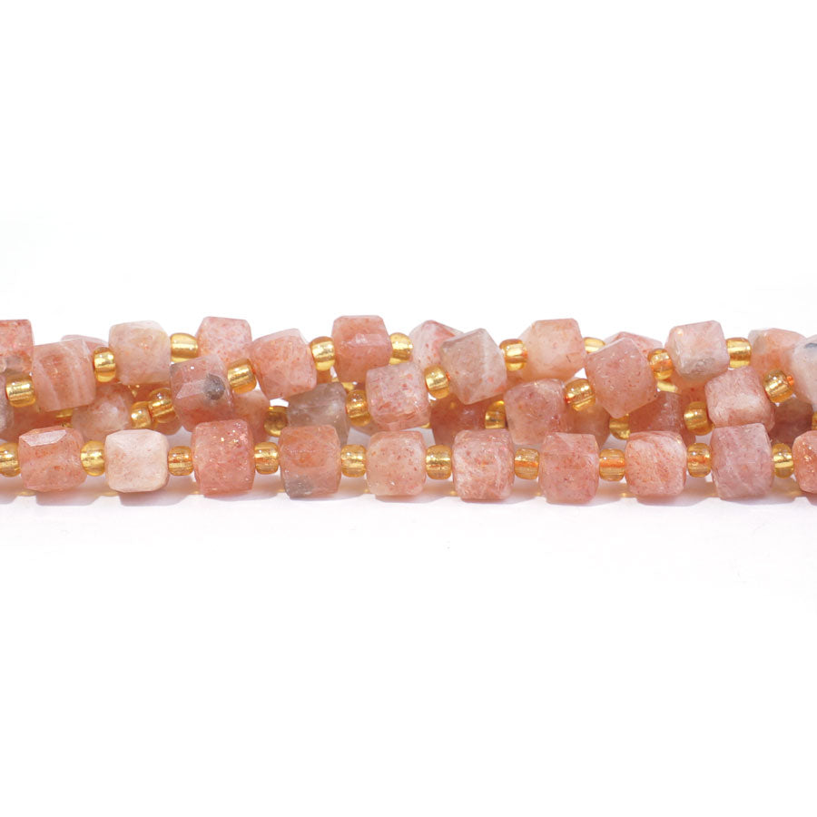 Golden Sunstone 5mm Cube Table Cut - 15-16 Inch
