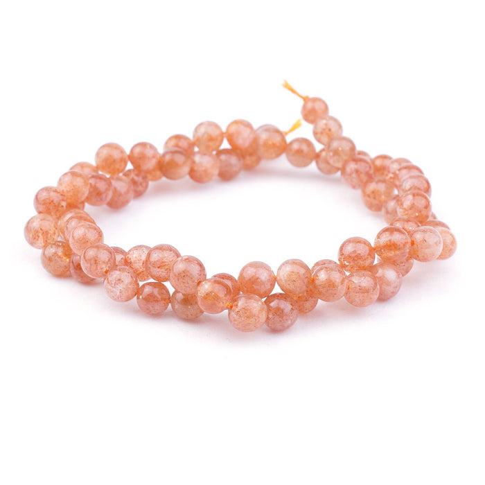 Golden Sunstone Natural 6mm Round AA Grade - 15-16 Inch