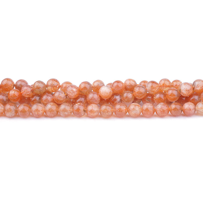 Golden Sunstone Natural 6mm Round AA Grade - 15-16 Inch