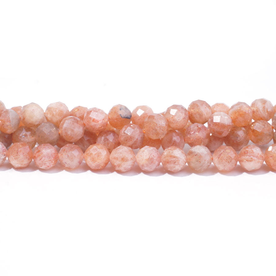 Golden Sunstone 6mm Round Faceted A Grade - 15-16 Inch