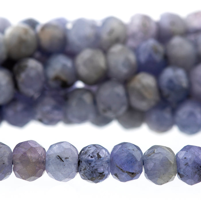 Tanzanite 4mm Rondelle Faceted A Grade - 15-16 Inch