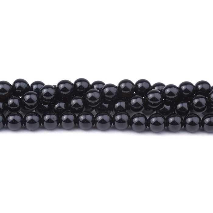 Tektite Natural 6mm Round - 15-16 Inch