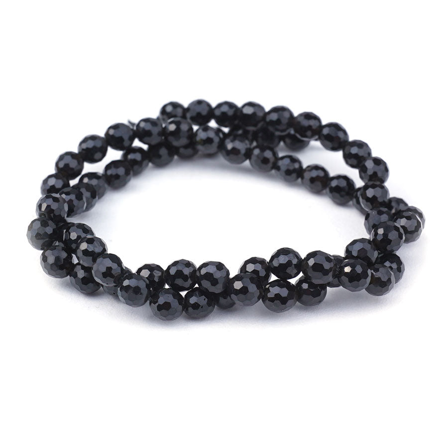 Tektite Natural 6mm Round Faceted - 15-16 Inch
