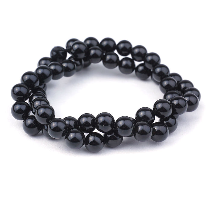 Tektite Natural 8mm Round - 15-16 Inch