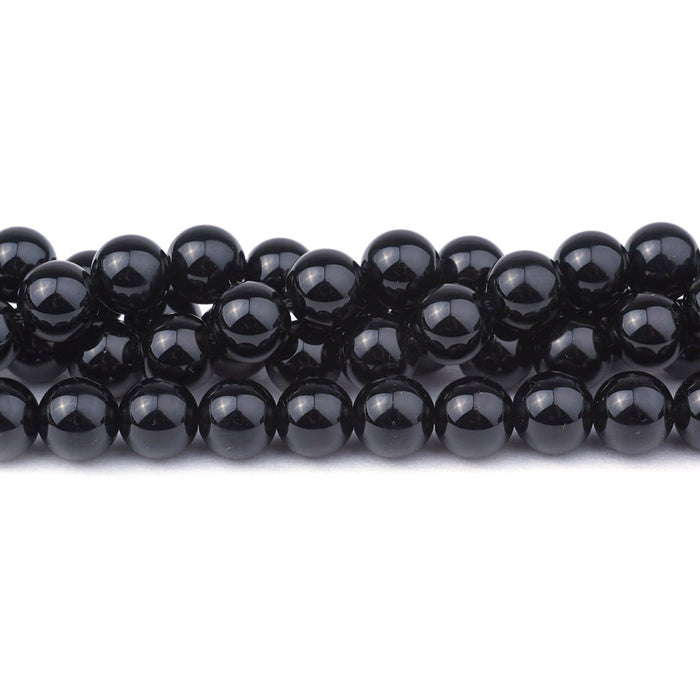 Tektite Natural 8mm Round - 15-16 Inch