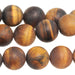 MATTE Tiger Eye 10mm Round 15-16 Inch