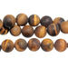 MATTE Tiger Eye 10mm Round 15-16 Inch