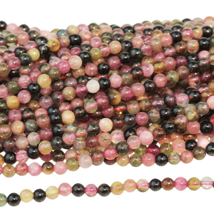 Tourmaline 3mm Round 15-16 Inch