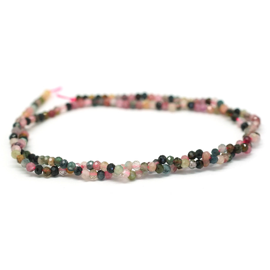 Multi Tourmaline 2x3mm Rondelle Faceted A Grade - 15-16 Inch