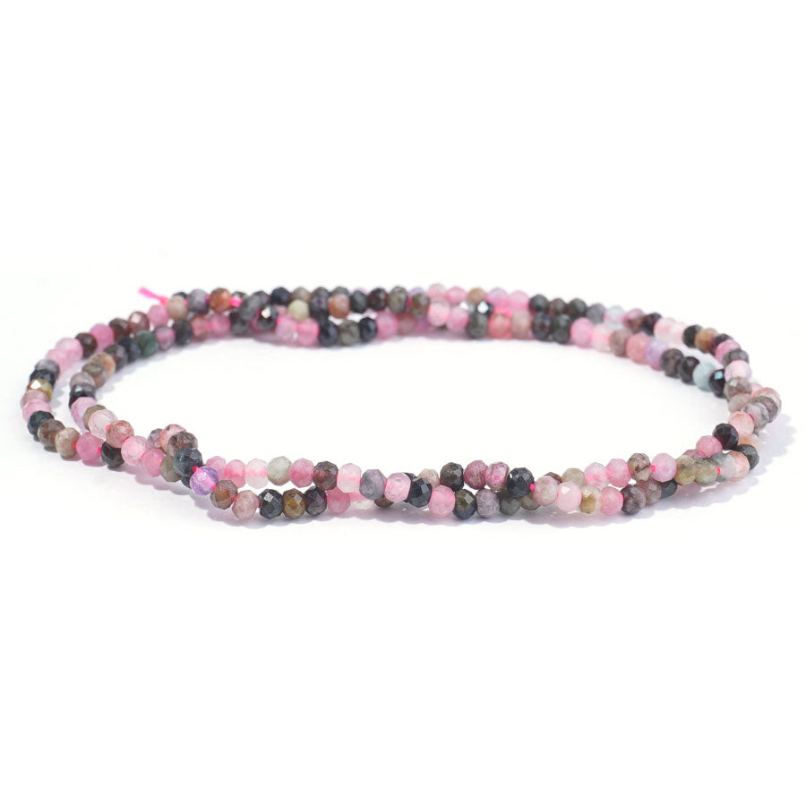 Multi Tourmaline 3mm Rondelle Faceted - 15-16 Inch