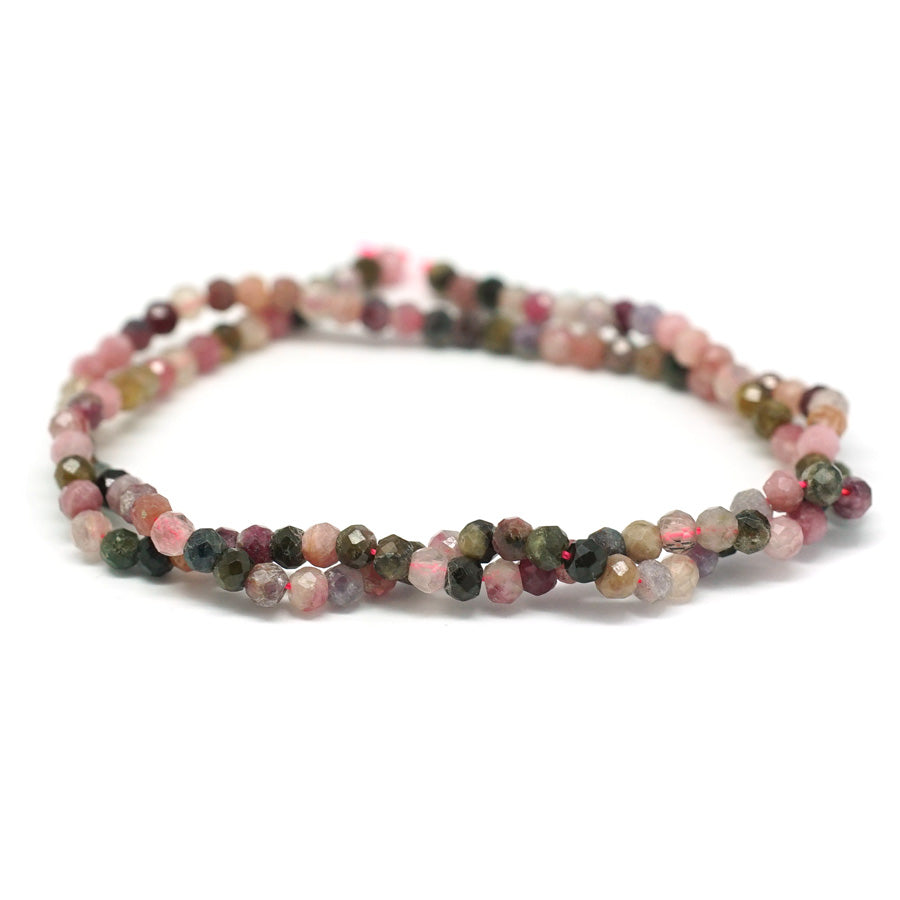 Multi Tourmaline 3x4mm Faceted Rondelle - 15-16 Inch