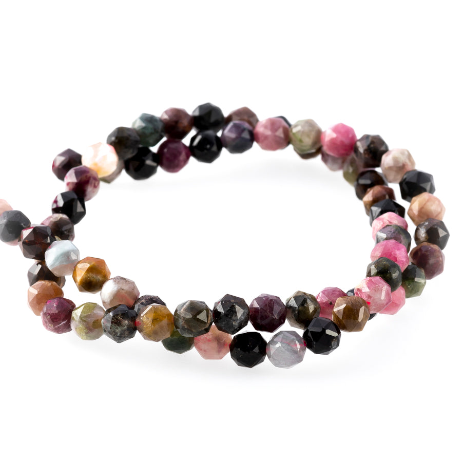 Multi Tourmaline 6mm Double Heart Faceted - 15-16 Inch