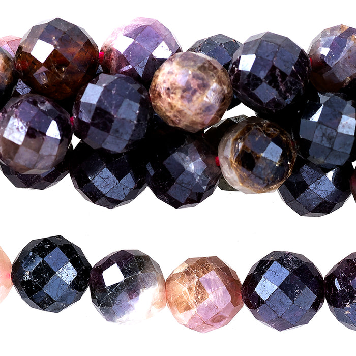 Tourmaline Multi Plated 6mm Round Faceted - 15-16 Inch - CLEARANCE