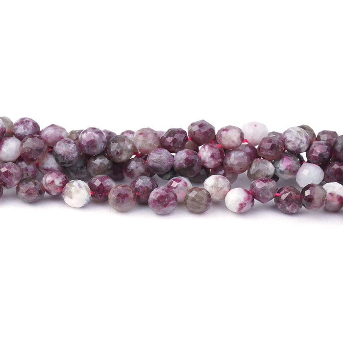 Plum Tourmaline 6mm Tear Drop Faceted - 15-16 Inch