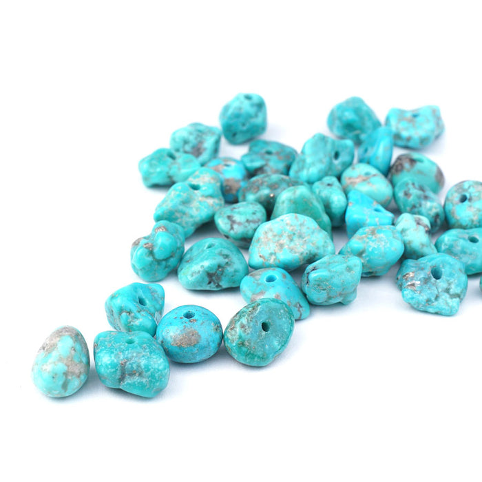 Campitos Turquoise 2mm Hole Size, Single Bead 10-20mm Nugget - Large Hole