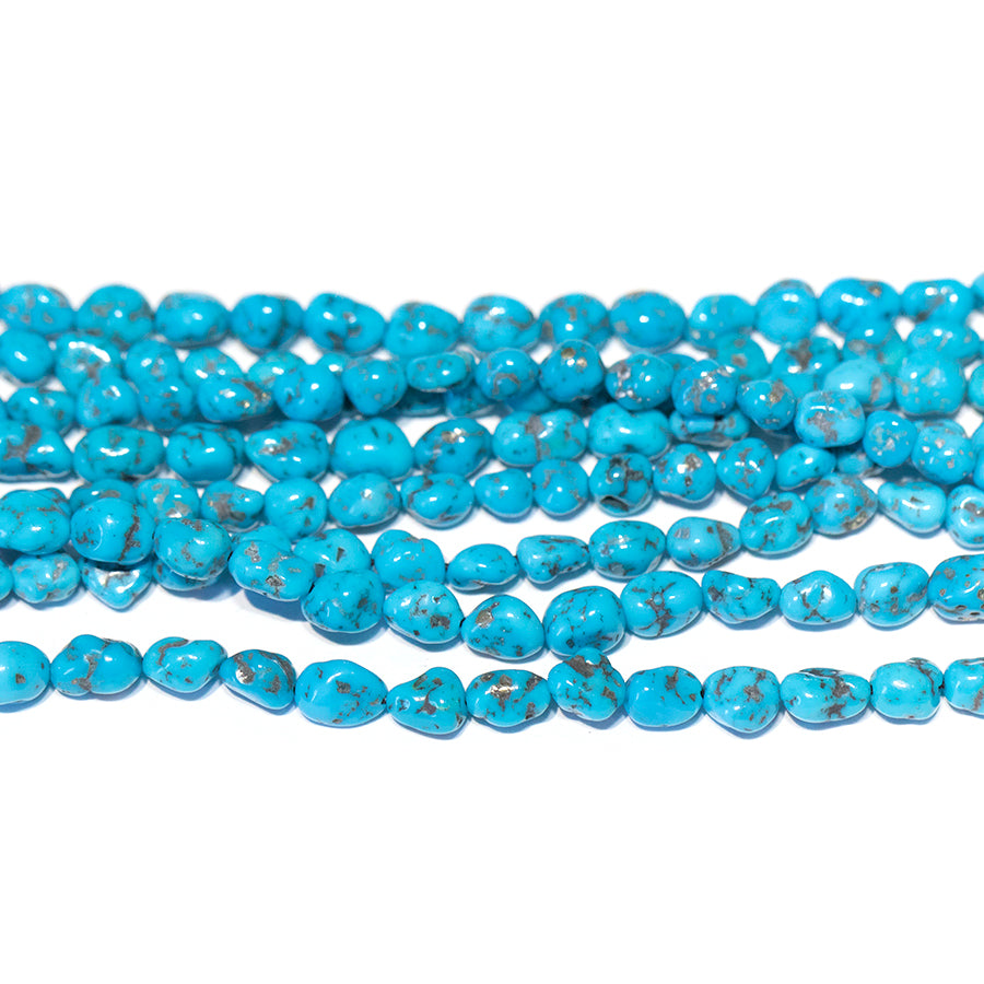 Sleeping Beauty Turquoise 3-5mm Nugget Limited Editions 18" Strand - DSPremier