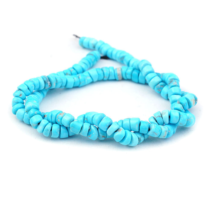 Sleeping Beauty Turquoise 6mm Heishi - 17-18 Inch