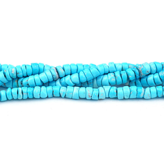 Sleeping Beauty Turquoise 6mm Heishi - 17-18 Inch