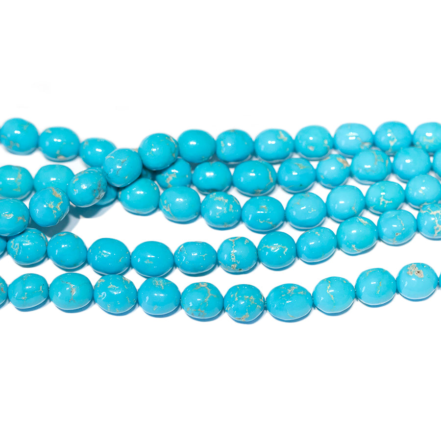 Sleeping Beauty Turquoise 8-9mm Nugget - 15-16 Inch