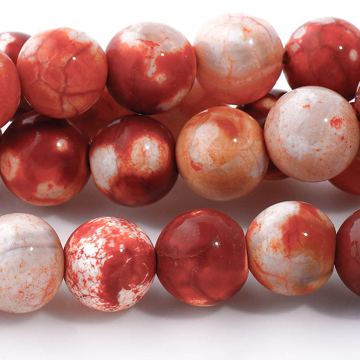 Terra Agate Red 10mm Round - 15-16 Inch